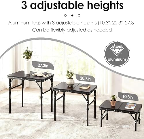 Folding TV Trays Foldable Dinner Tray Food Snack Eating Couch Side Table - Image 5