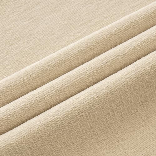 MIULEE Beige Chenille Couch Throw Pillow Covers, 20x20 - Image 2