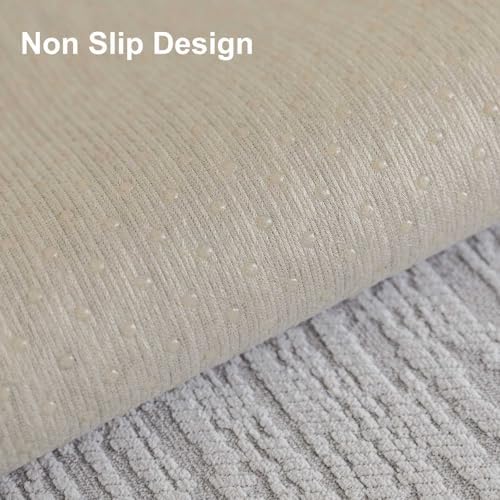 Soft Waterproof Chenille Cover Washable, Non Slip Sectional Sofa Covers for 3 Cushion Couch Sofa L Sharped Sofa Slipcover for Pets, Furniture Protector (1 PCS 36"x70" Light Grey) - Image 5