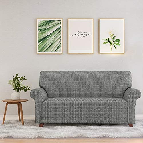 ZNSAYOTX Couch Covers for 3 or 4 Cushion Couch High Stretchy Spandex Pet Friendly Sofa Slipcover 1 Piece Non Slip Couch Covers Extra Large Furniture Protector (Black and White, XL Sofa) - Image 2