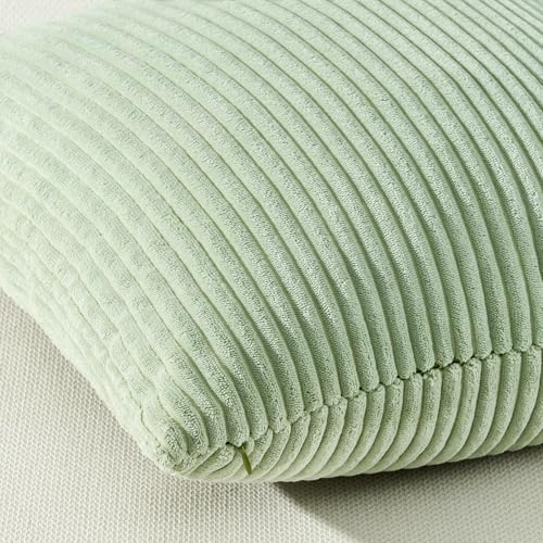 Topfinel 20x20 inch Decorative Sage Green Throw Pillow Covers, Cushion Cases Set of 4 Soft Velvet Modern Double-Sided Designs, Mix and Match for Home Decor, Pillow Inserts Not Included - Image 5