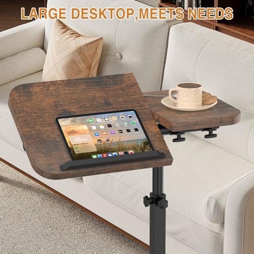 Portable Rolling Over Bed Laptop Desk, Adjustable Height and Tilt for Home - Image 2