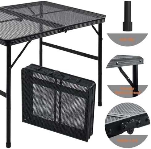 WildFinder Folding Grill Table, 3x2 FT Portable Camping Table, Foldable - Image 4