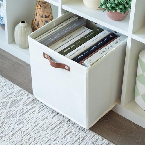 OrganiHaus 12x12 Cube Storage Bins, Set of 4 - Fabric Storage Cubes - Image 5
