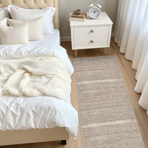 Nakagishi Boho 2x6 Runner Rug Machine Washable Rugs Non Slip Dark Brown - Image 7