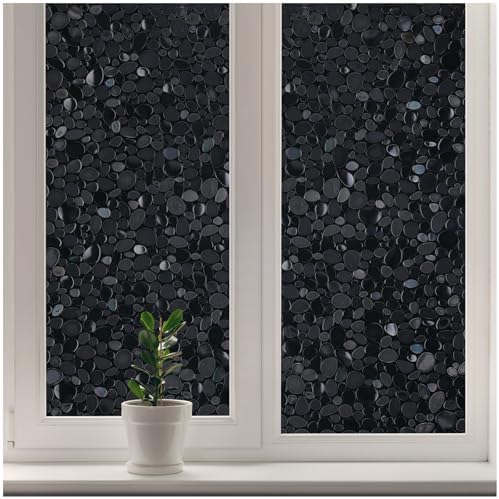 rabbitgoo Total Blackout Window Privacy Film, Black 17.5" x 78.7" by rabbitgoo
