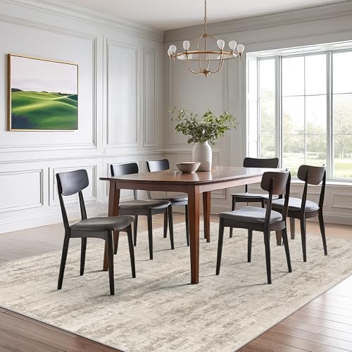 Valenrug 7x9 Area Rug, Abstract Washable Area Rugs for Living Room, Beige - Image 5