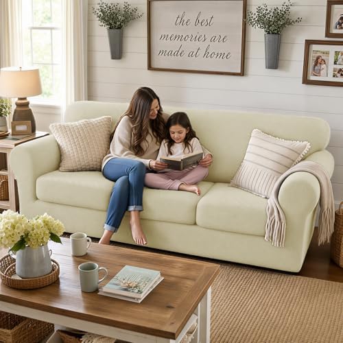 XINEAGE 3-Piece Stretch X-Large Sofa Cover, Washable Couch Covers for Dog - Image 3