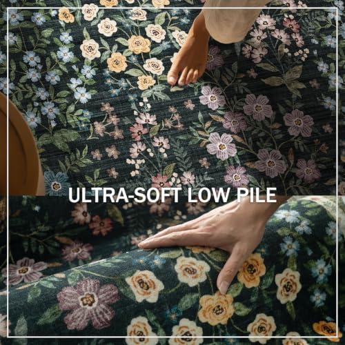 Washable Living Room Area Rug: 8x10 Rugs for Bedroom Stain Resistant Non Slip Low Pile Lightweight Soft Carpet for Kitchen Dining Room Farmhouse Kids Room Nursery Indoor - Image 5