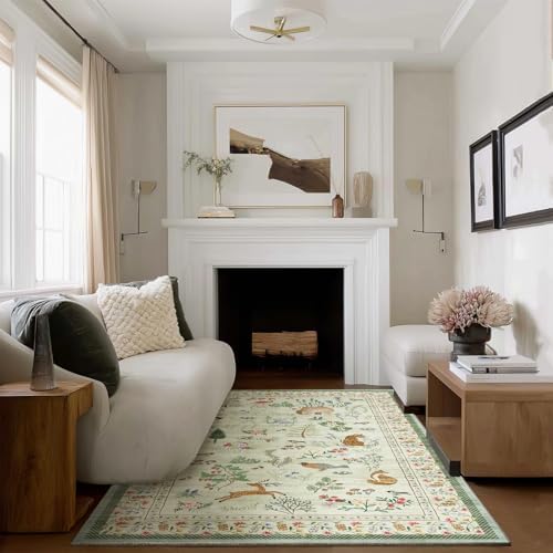 Machine Washable Throw Rugs for Entryway: 3x5 Door Mat Indoor Entrance Small Rug Stain Resistant Non Slip Low Pile Soft Carpet for Kitchen Front Door Indoor Entrance Entry Bedroom by palohom