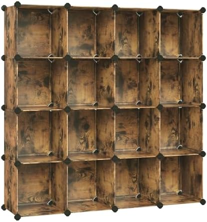 SONGMICS 16 Cube Storage Organizer，Plastic stackable cube shelf by Unknown