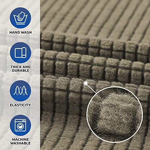 KEKUOU Stretch Chair Sofa Slipcover, Single Couch Cover,Khaki - Image 3