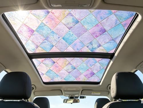 LaCheery 23.6"x78.7" Window Privacy Film Static Cling Stained Glass Window Film Decorative Colorful Privacy Sticker Removable UV Blocking Vinyl Films for Bathroom Glass Windows Doors Cars Home Decals - Image 7