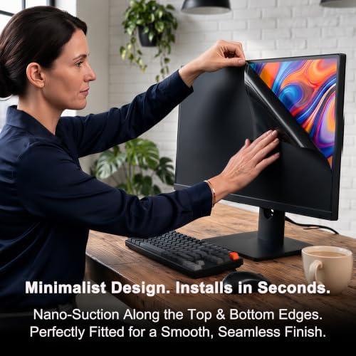 2 Pack 34" Nano Suction Privacy Screen for Computer Monitor - Image 2