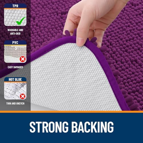 OLANLY Large Bathroom Rugs 40x32, Extra Soft Absorbent Chenille Bath Rugs - Image 6