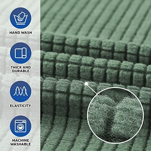 KEKUOU Stretch Chair Sofa Slipcover, Single Couch Cover,Greyish Green - Image 4