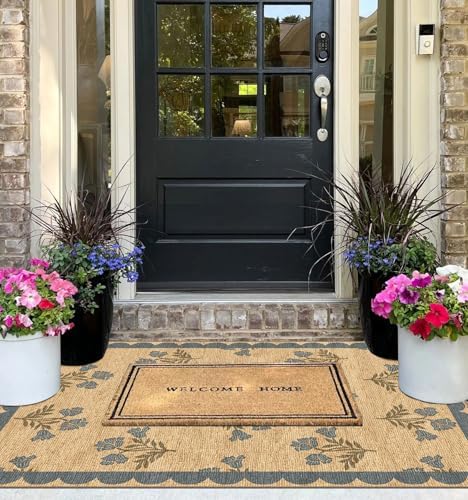 3x5 Floral Entry Rug - Washable Indoor Outdoor Mats for Front Door - Image 6