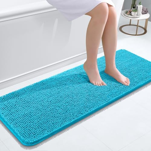 OLANLY Bathroom Runner Rugs 47x17, Extra Soft Absorbent Chenille Bath Rugs by OLANLY