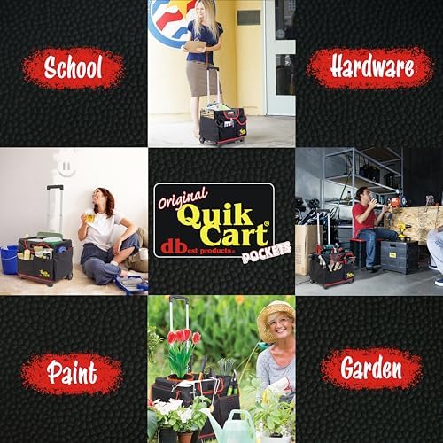 dbest Products Quik Cart Pockets Bundle Sport - 10 Pocket - Black & Red - Image 5