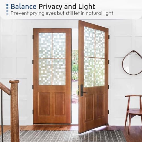 rabbitgoo Window Privacy Film Stained Glass, Square, 35.4" x 157.4" - Image 3