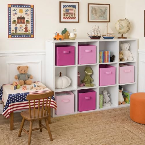 Cupic Cupid 6-Pack 11x11 Storage Cubes, Fabric Cube Bins, Pink Gradient - Image 5