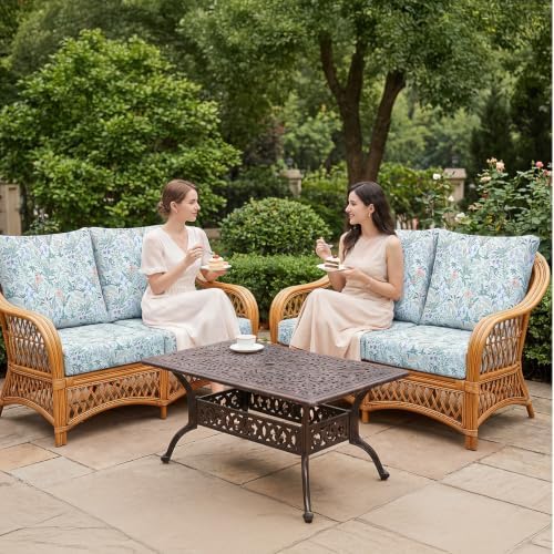 8Pcs Patio Cushion Covers Stretch Outdoor Furniture Protector Slipcovers - Image 2
