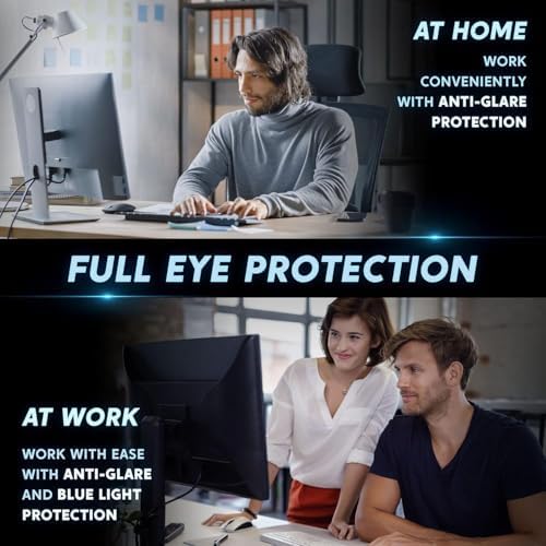[2 Pack] 27 Inch Computer Privacy Screen Filter for 16:9 Aspect Ratio, Eye Protection, Anti-Glare, Anti-Blue Light Computer Monitor Privacy Filter, Removable Anti-Scratch 27in Protector Film - Image 6