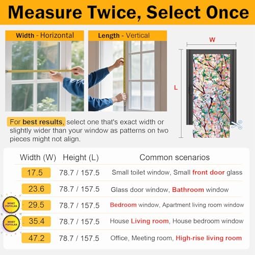 Rainbow Window Privacy Film Decorative Window Sticker, 3D Static Stained Glass Cling Tint for Home Heat Control Non-Adhesive, 29.5 Inch * 78.74Inch - Image 2