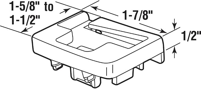 Prime-Line N 7155 Nylon Sliding Mirror Door Top Guide (2 Pack) - Image 2