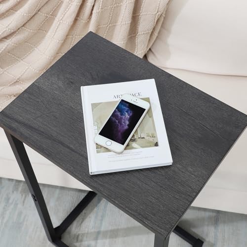 AMHANCIBLE Couch Side Table, 26.37" Tall C Shaped End Table Set of 2 - Image 5
