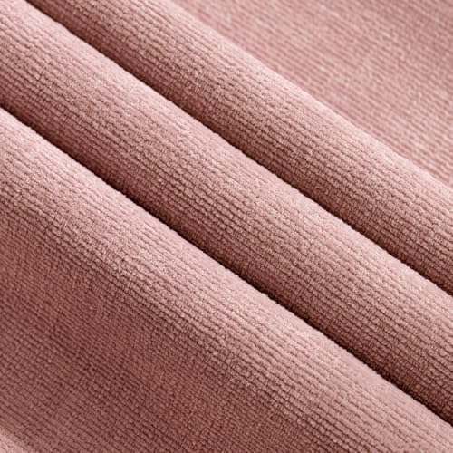 MIULEE Blush Pink Chenille Couch Throw Pillow Covers, 18x18 - Image 6
