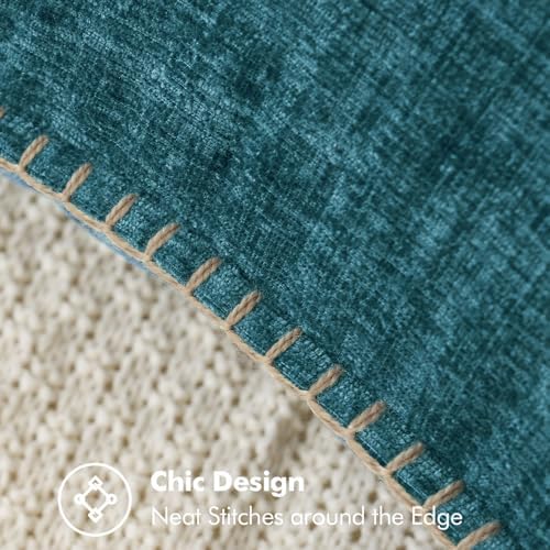 MIULEE Decorative Couch Throw Pillow Covers 16x16 Inch Dark Teal 2 Pack - Image 2