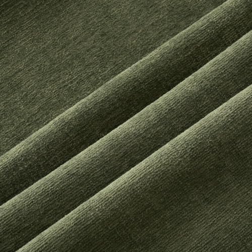 MIULEE Olive Green Chenille Couch Euro Throw Pillow Covers, 22x22 - Image 7
