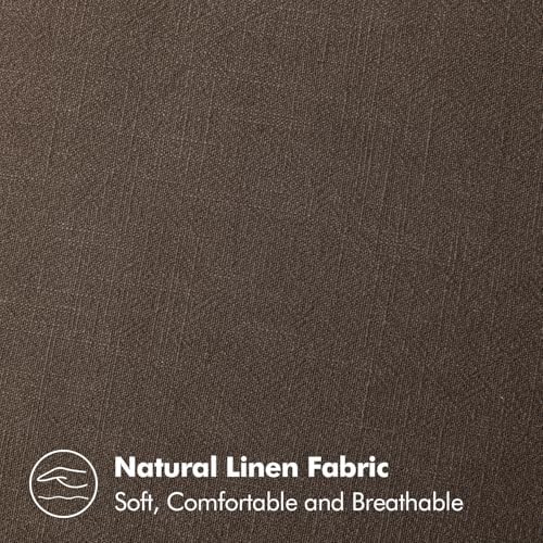 MIULEE Decorative Linen Lumbar Pillow Cover 12x20 Inch Dark Coffee - Image 6