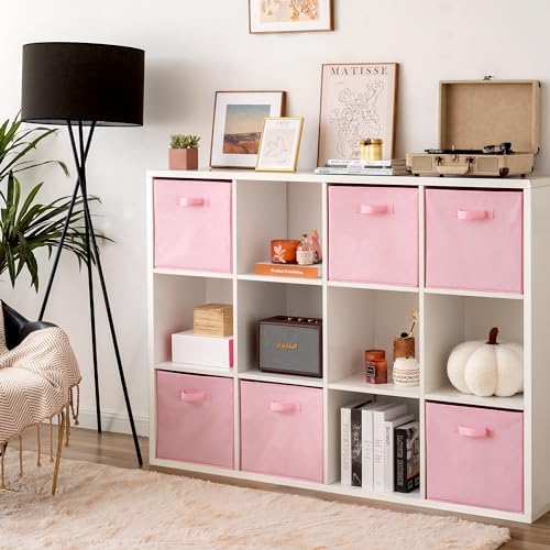 GRANNY SAYS 13x13 Cube Storage, Pink Storage Cube Organizer Bins, 6-Pack - Image 3