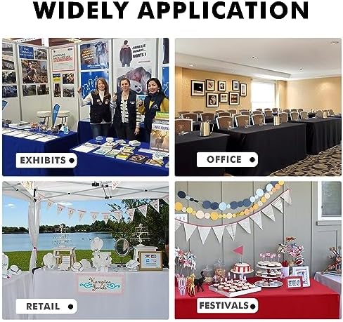 Nasitos 2 Pack Pink Fitted Table Cloth for 4 Foot Tables-Tablecloth Open Back Fabric Washable and Wrinkle Resistant Table Covers for Rectangular Tables Birthday Parties, Baby Shower, Banquet, Buffet - Image 5