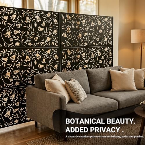 72" Outdoor Privacy Screen, Decorative Metal Privacy Fence Panels - Image 2