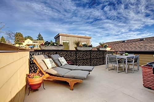 Barrette Outdoor Living 73030564 Sprig Decorative Screen Panel, Black - Image 6