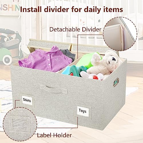 Storage Bins with Lids Fabric Closet Organizers Cubes Office Organization - Image 5