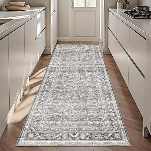 OPPODREAM Vintage Grey Area Rugs 3x6, Washable Rug for Living Room by OPPODREAM
