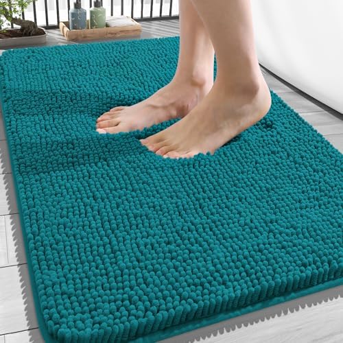 OLANLY Bathroom Rugs 34x21, Extra Soft Absorbent Chenille Bath Rugs by OLANLY