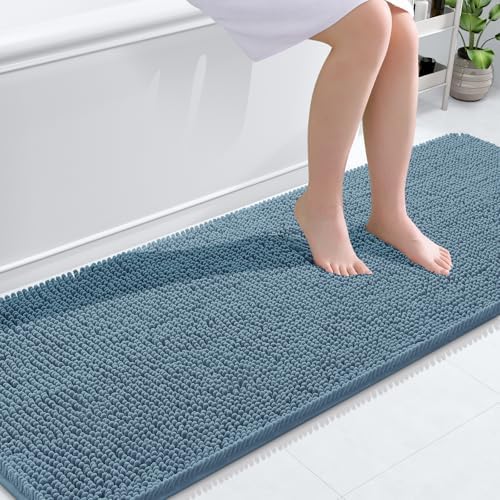 OLANLY Bathroom Runner Rugs 70x24, Extra Soft Absorbent Chenille Bath Rugs by OLANLY