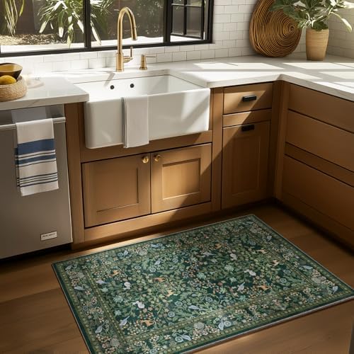 2x3 Washable Rugs for Entryway Indoor: Small Area Rug Door Mat Entrance Non-Slip Low Pile Soft Throw Rug for Kitchen Front Door Indoor Entrance Bedside Entry Kids Room - Image 2