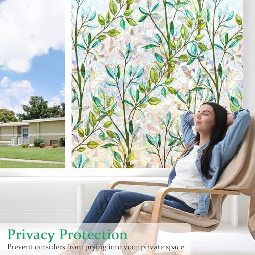 Stained Glass Window Film Decorative for Glass, 23.6" x 78.7" - Image 3