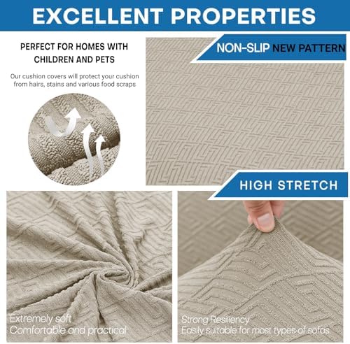 XINEAGE 2-Piece Stretch Armchair Sofa Cover, Washable Couch Covers for Dog - Image 5