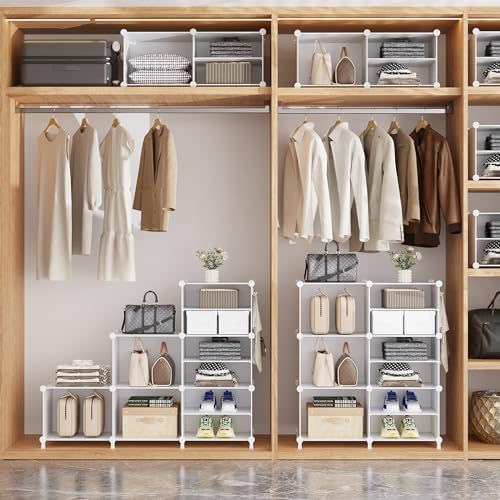 AWTATOS 6 Cube Closet Organizer Storage Shelves, White - Image 5