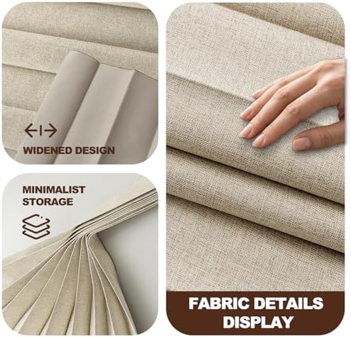 JILRON Accordion Folding Room Partition with Ceiling Track - Retractable Room Divider Curtain, Effortless Setup(Beige 100" W x 84" L-Pack of 1) - Image 5