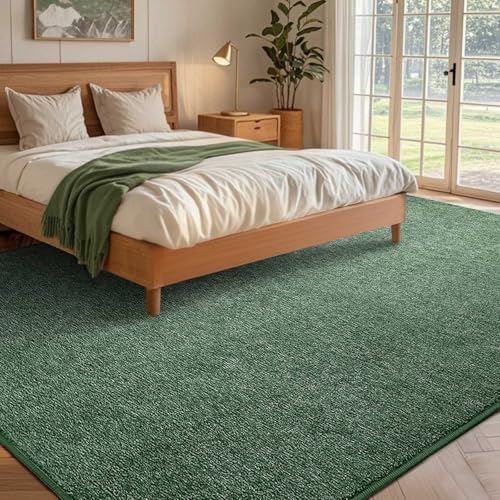 7x10 Large Green/White Area Rug Non-Slip Washable for Living Room Bedroom - Image 2