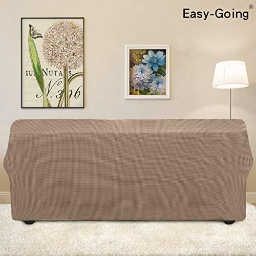Easy-Going Stretch 4 Seater Oversized Sofa Couch Cover Camel - Image 3