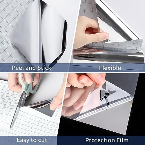 WESTICK Mirror Stickers for Walls Self Adhesive Mirror Wallpaper Sticker - Image 6